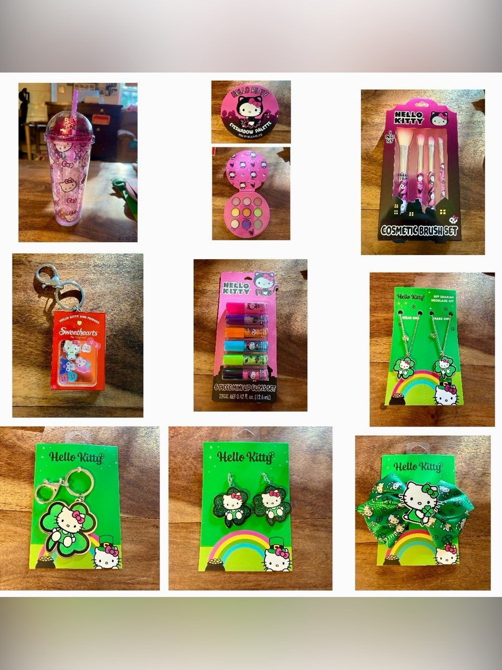 ALL NEW, Lot of 9 Hello Kitty Sanrio Holiday-Themed Items & Water Bottle